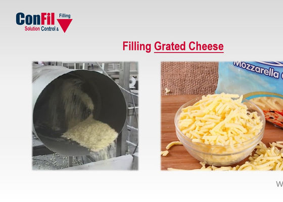 El pesador de Multihead de la balanza de Multihead para el queso rallado destrozó la máquina de rellenar impermeable del queso