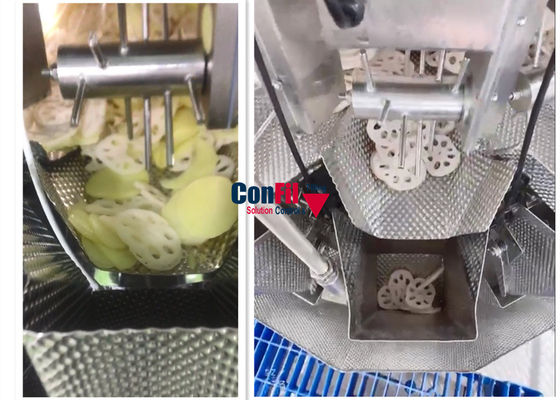 Cabeza 14 prenda impermeable vegetal de la máquina del peso de 2,5 del litro de Multihead Digitaces del pesador
