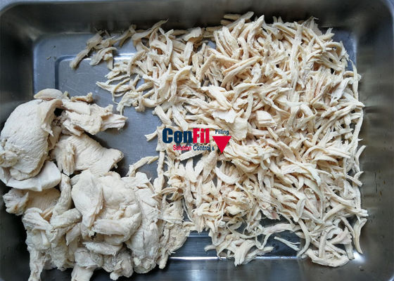 Máquina de rellenar destrozada de la comida fresca de Fried Chicken Multihead Weighing Machine