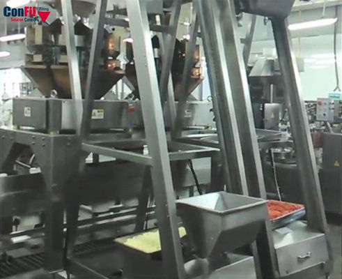 Pesador de Multihead de la balanza de Multihead para la máquina de rellenar impermeable adobada comida lista de la comida
