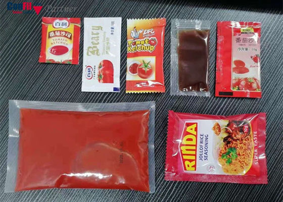 200 máquina hechura/relleno/soldadura vertical del kilogramo 100bpm para la crema líquida de la salsa de la salsa de tomate