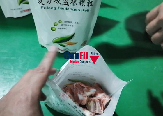 Congelado cortado en cuadritos provee de costillas prenda impermeable de la máquina de rellenar de la comida congelada de la máquina del pesador de Multihead