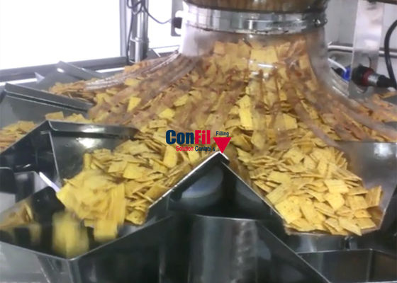 Multihead sacó cabeza de la empaquetadora 14 de los snacks