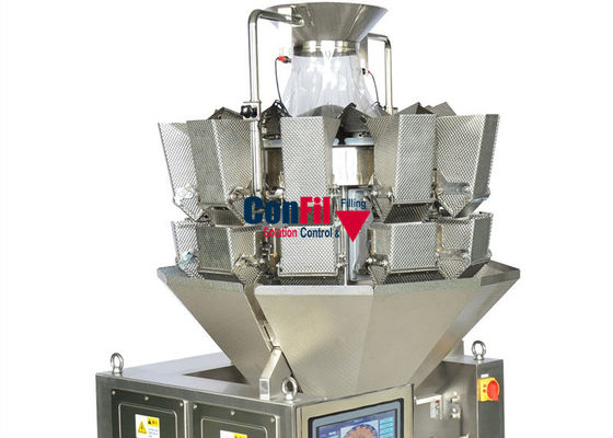 Cabeza automática del pesador 10 de Multihead de la tolva doble de la aleta
