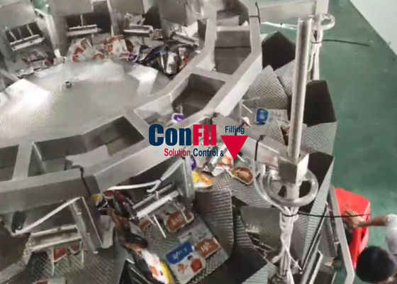 Pesador de Multihead de la balanza de Multihead para contar bolsas o descarga seca del exceso de peso de la comida