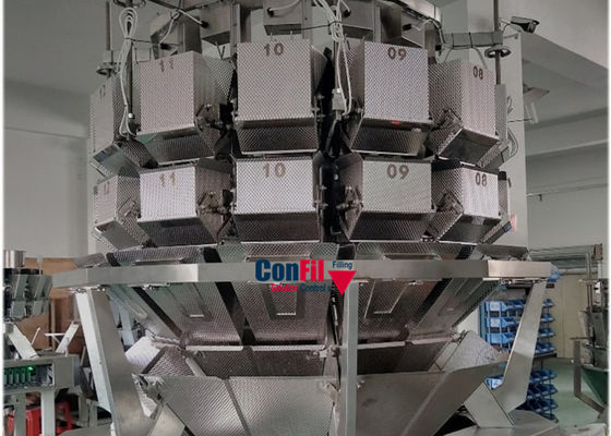 10 cabeza principal multi de la empaquetadora de la bolsa del prendedero congelado del pollo del kilogramo 14
