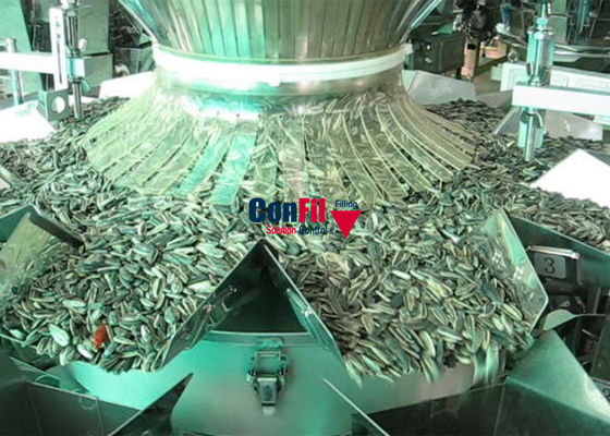 Empaquetadora principal del pesador de 10 Multihead para los cacahuetes de las semillas de flor de Sun
