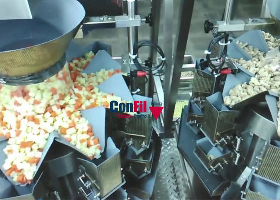 60 bolsos/Min Rotary Vacuum Packaging Machine para la comida adobada comida lista