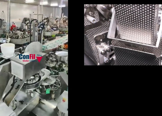 80 bolsos/Min Rotary Vacuum Packaging Machine para el bocado del quelpo de los mariscos