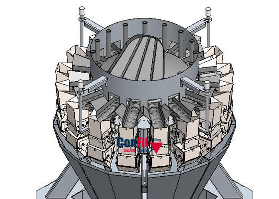 Empaquetadora del pesador de Multihead para el sistema de empaquetado de la salchicha con el MAPA de Traysealer