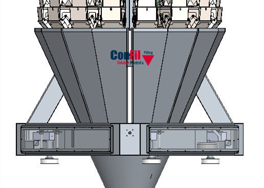 Empaquetadora del pesador de Multihead para el sistema de empaquetado de la pepita de pollo con ROMA Thermoforming Packaging