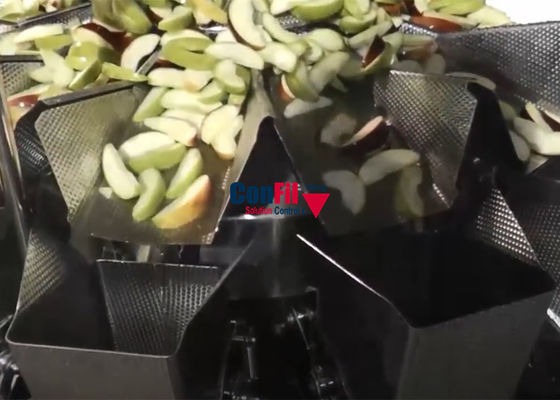 La empaquetadora del pesador de Multihead para Apple corta el sistema de empaquetado de la fruta VFFS