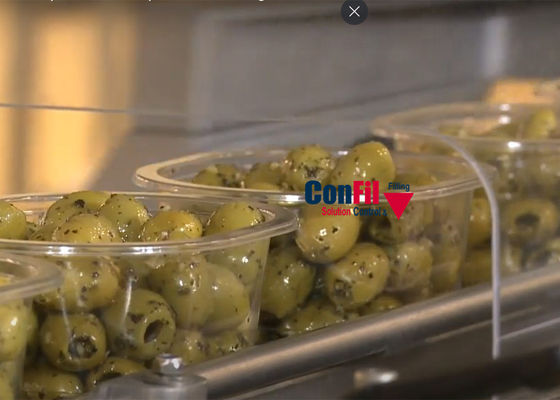 La empaquetadora del pesador de Multihead para las aceitunas enteras tajó el sistema de empaquetado de las aceitunas Traysealer