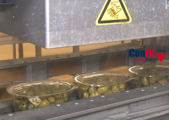 La empaquetadora del pesador de Multihead para las aceitunas enteras tajó el sistema de empaquetado de las aceitunas Traysealer