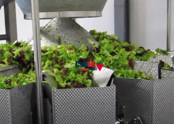 Empaquetadora del pesador de Multihead para la bandeja lista vegetal del sistema de empaquetado de la lechuga Traysealer