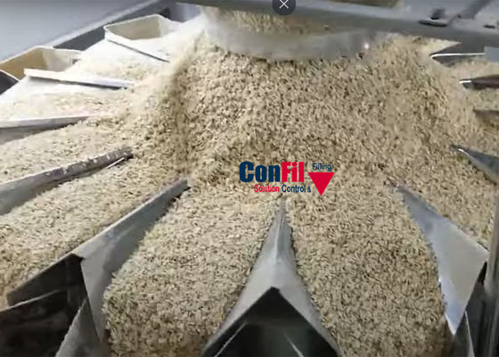 Máquina libre de polvo del pesador de Multihead para los cereales de la harina de avena