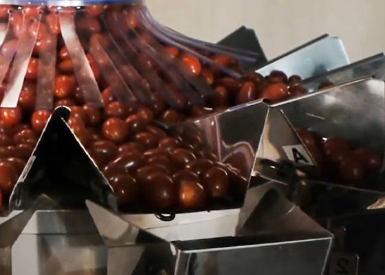 Pesador de Multihead de la balanza de Multihead para la frambuesa y Cherry Frozen Food Filling Machine de IQF
