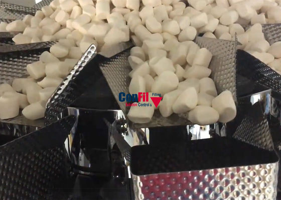El pesador de Multihead de la balanza de Multihead para la máquina de Filliing de la melcocha del caramelo impermeabilizó