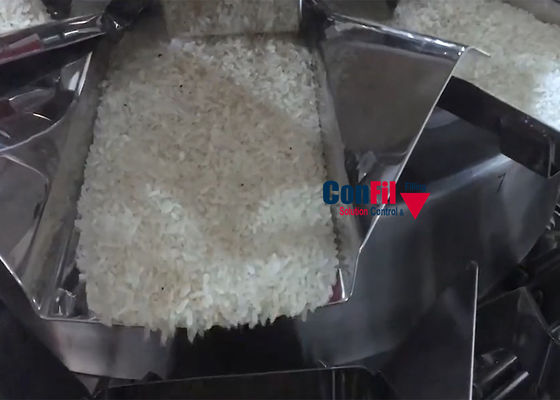 El pesador de Multihead de la balanza de Multihead para los granos de cereales del arroz impermeabiliza la máquina de rellenar