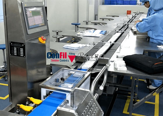 100 metros/minuto de la máquina 96 del pesador del control del gramo